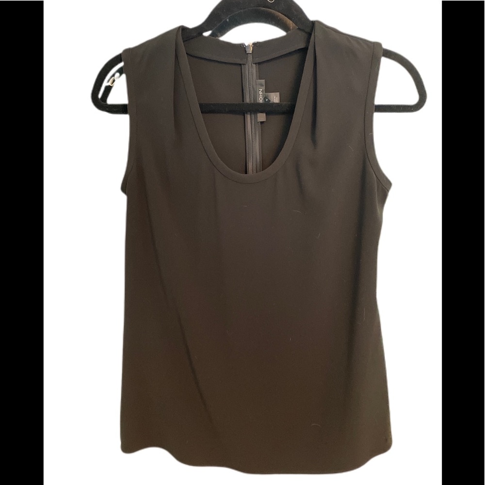 NWOT St. John black sleeveless blouse size 2
